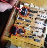 Equalizer board, black underneath appearto be leaking.JPG