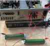 Dummy load hooked up to speaker terminals.JPG