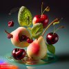 Firefly still life floating cherries pear mint leaf surreal 16739.jpg