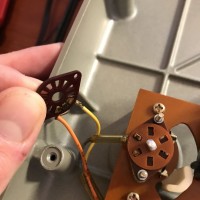 Very gunky, half-broken speed/on/off switch. Works great after cleaning with deoxit!