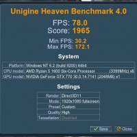 Heaven Ryzen 1600 Game Boost 32GB GTX 770