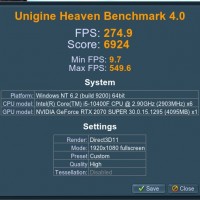 Heaven I5-10400 16GB RTX 2070 +100 +700