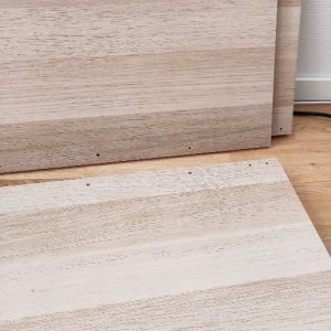 Dowel holes, bottom row dividers