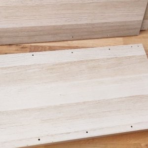 Dowel holes, bottom row dividers, 2