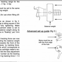Rega P1 Advance Settings