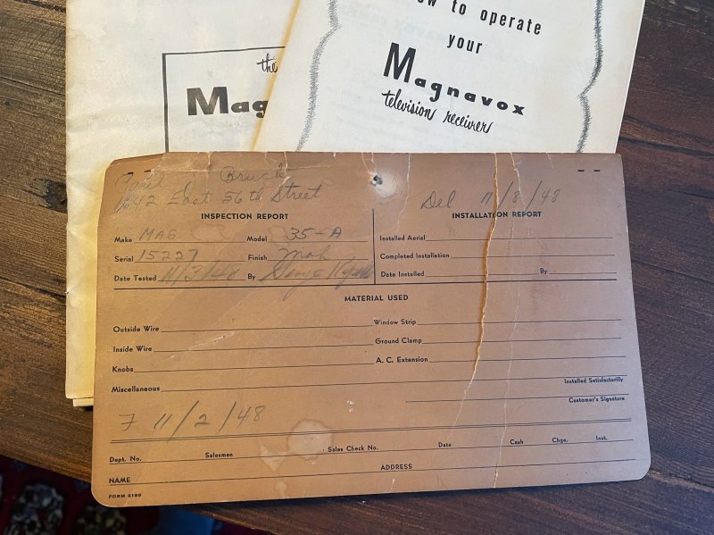 1948 Windsor Imperial Purchase Receipt