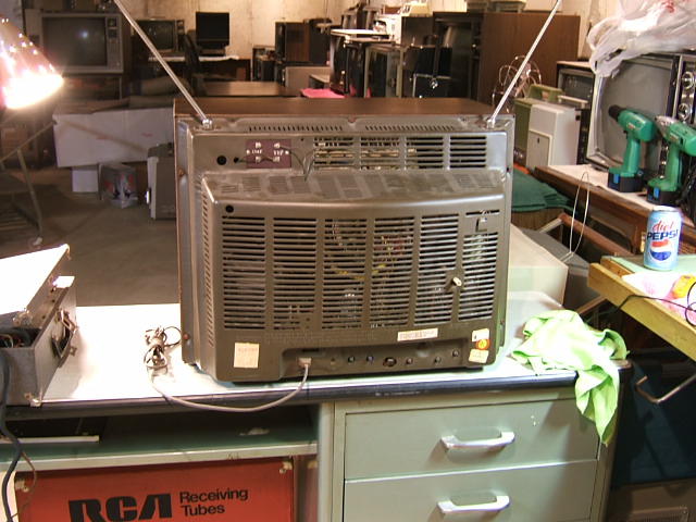 1972 Zenith 18" color table TV back view