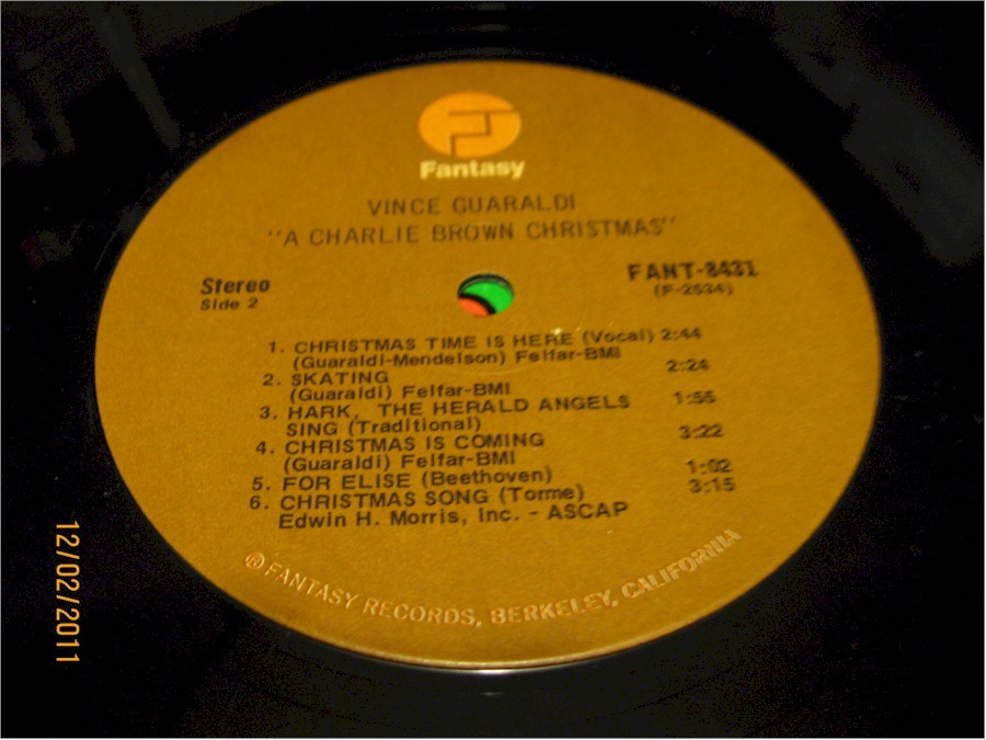 A Charlie Brown Christmas label 2