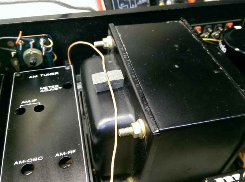 Antenna wire foam mount