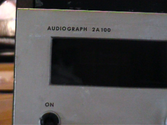 Audiograph 2A100 receiver faceplate model number