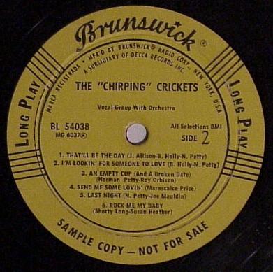 Buddy Holly & The Crickets - Promo Copy