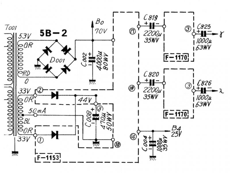 Chassis Capacitors Schematic