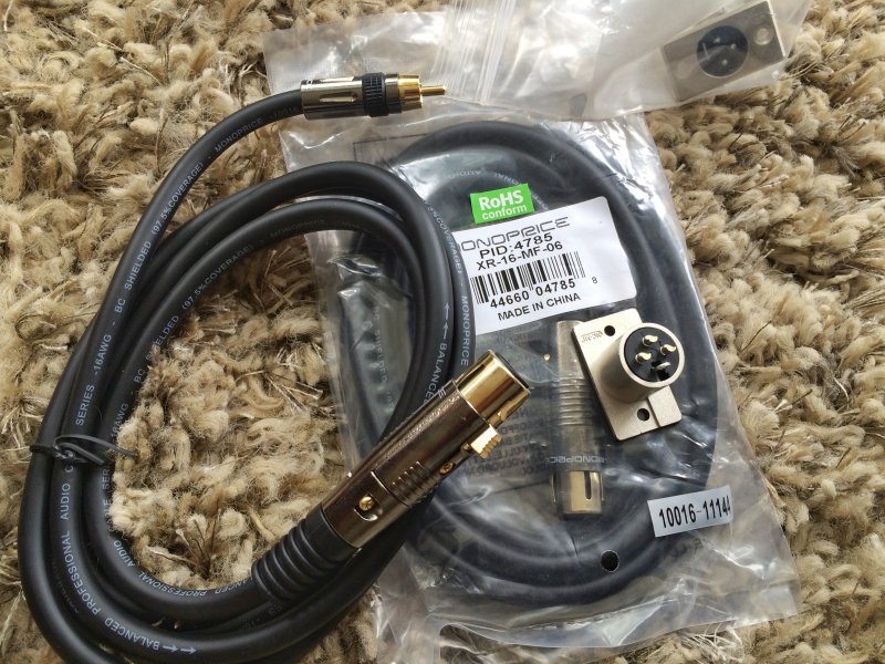 ESS Transar 5-pin to 3-pin XLR conversion