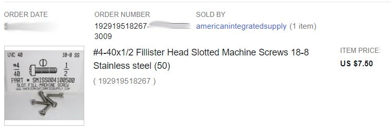 Fillister Screws