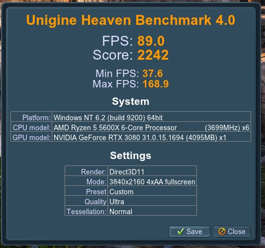 Heaven 5600X 3080 Stock 2120p