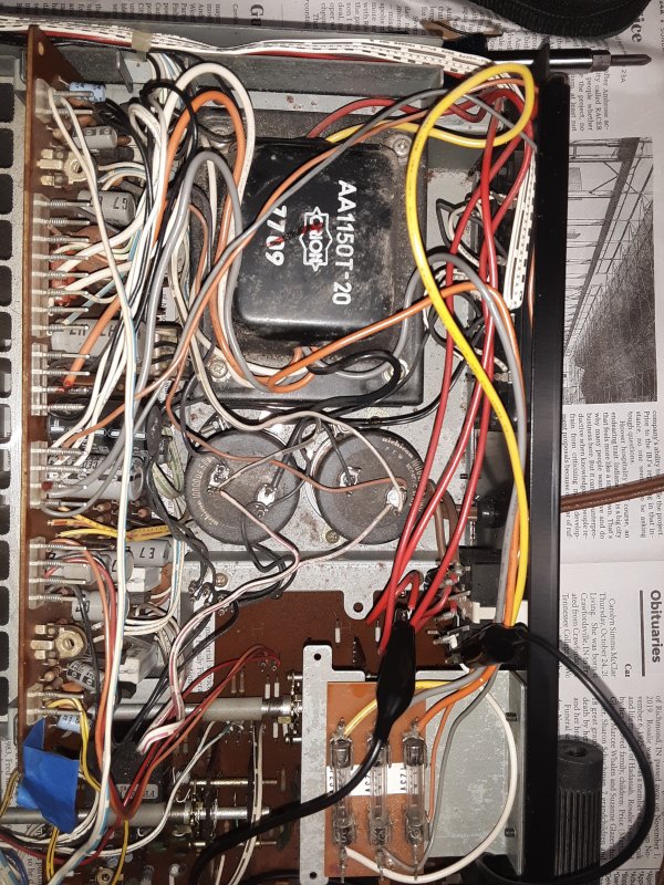 Interior - Power supply and amp board