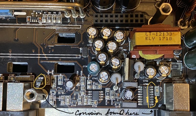 JL Audio M600/6 suspect corroded components
