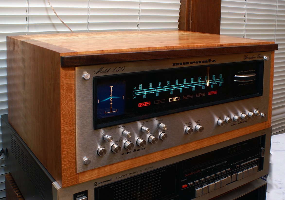Marantz 150 Tuner with Solid Figured Cherry Case