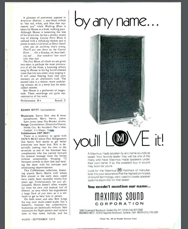Maximus Sound Corp Add