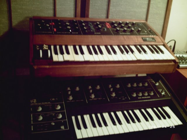Minimoog and Oberheim OB-1