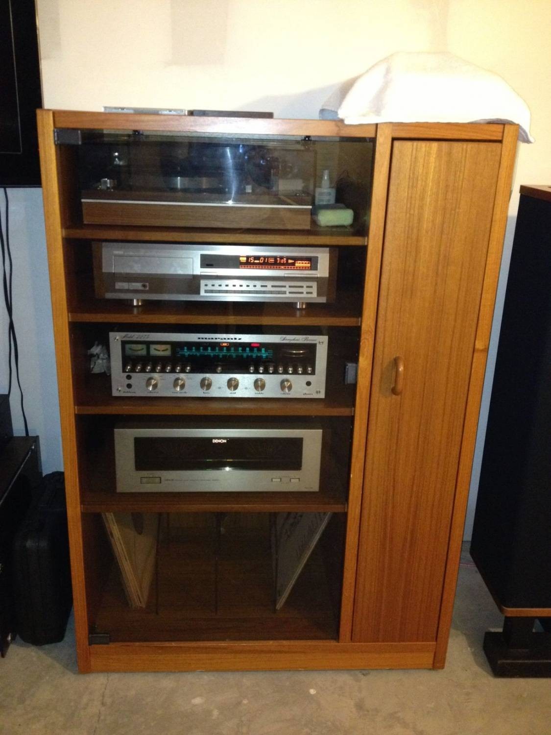 My system and Danish Style cabinet
