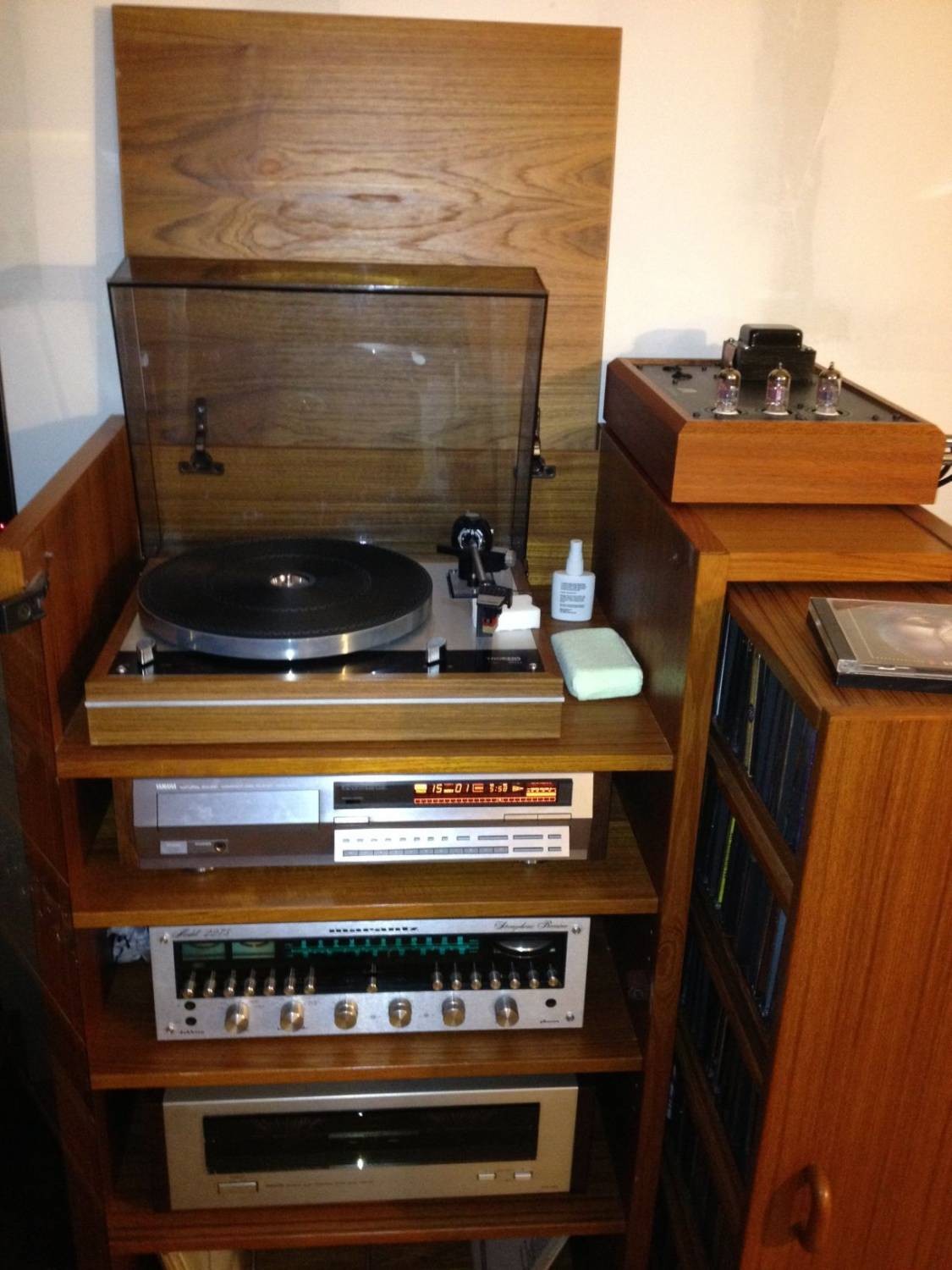 My system and Danish style cabinet