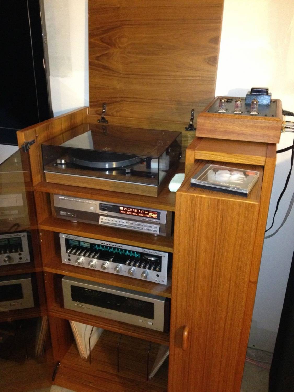 My system and Danish style cabinet