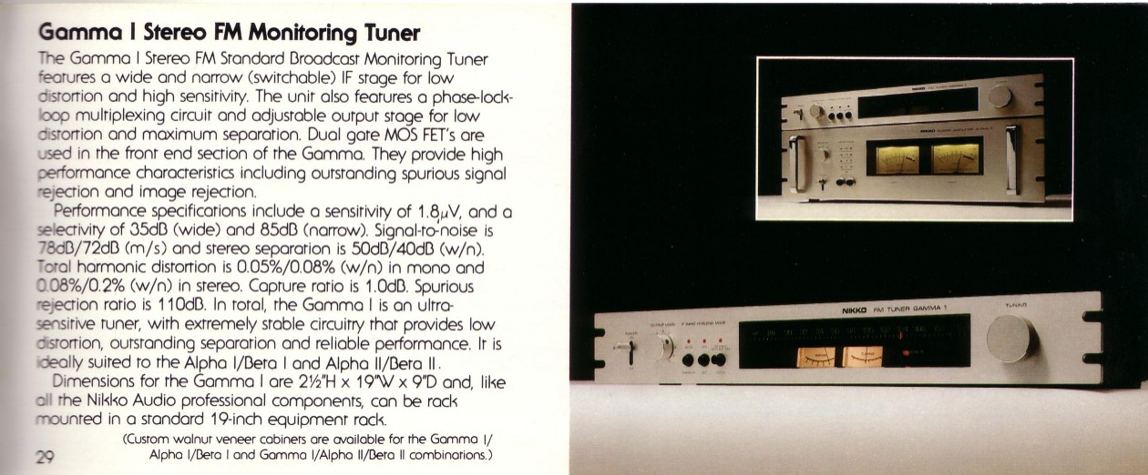 Nikko Gamma I Tuner