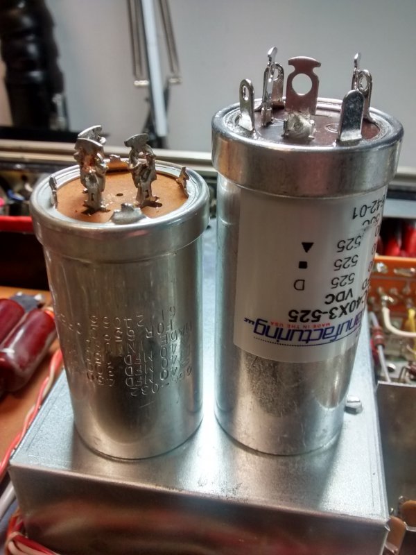 Old vs New Can Capacitor For the Mcintosh MAC 1500