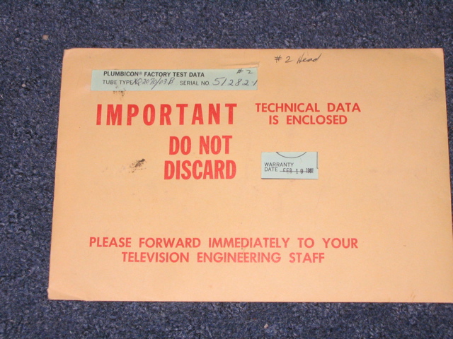 Plumbicon Technical Data