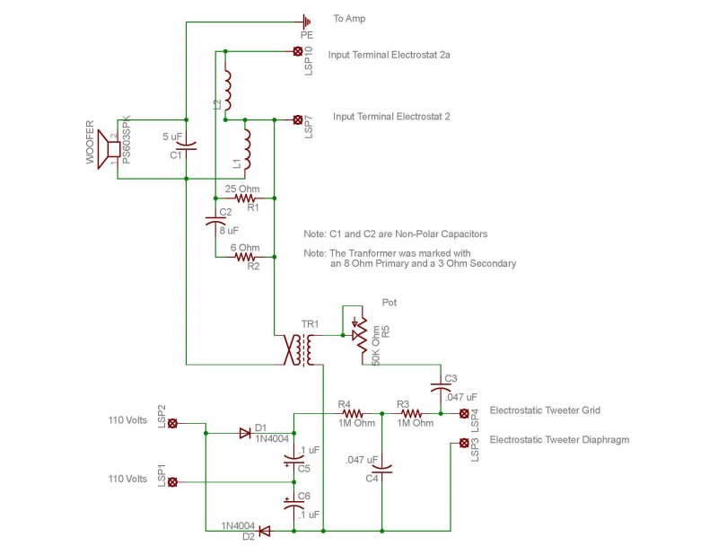 Realistic Electrostat 2A Schematic
