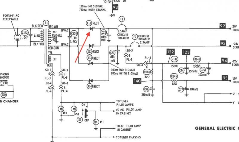GE Console Stereo Rectifier Diode failing | Audiokarma Home Audio ...