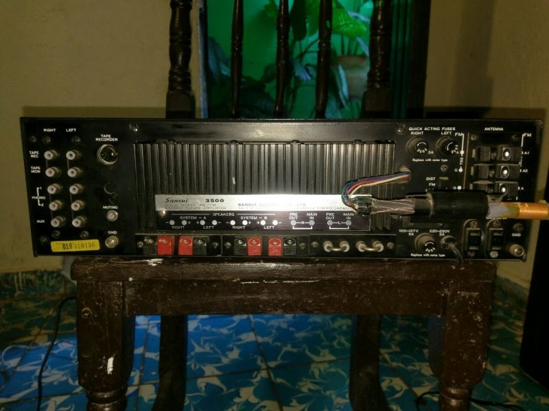 Sansui 3500 receiver back with broken antena