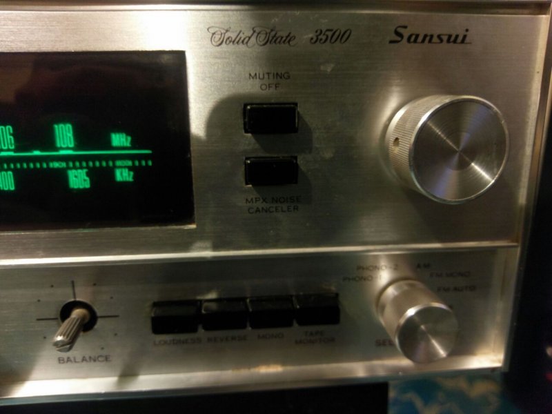Sansui 3500 receiver without front knob