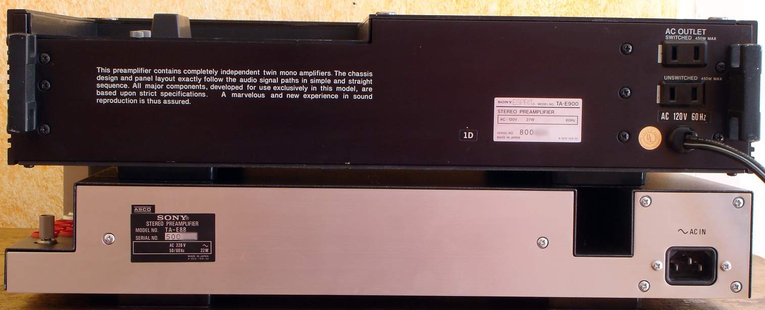 Sony TA-E900 and TA-E88B
