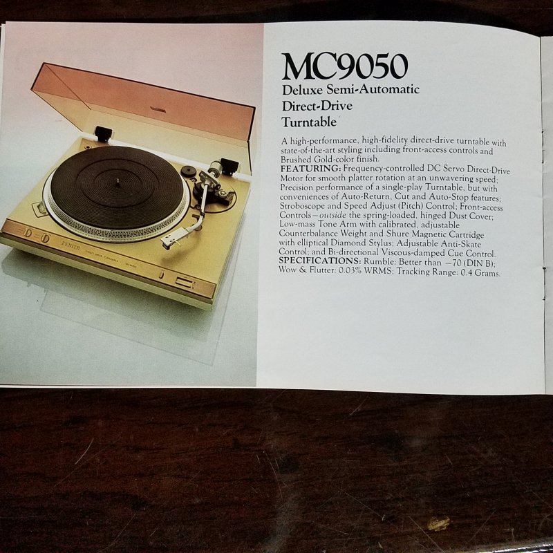 Zenith MC9050 Turntable